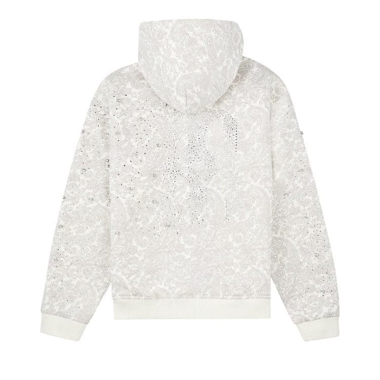 Birth Of Royal Child Cashew Blossom Pearl Zipper Hoodie White