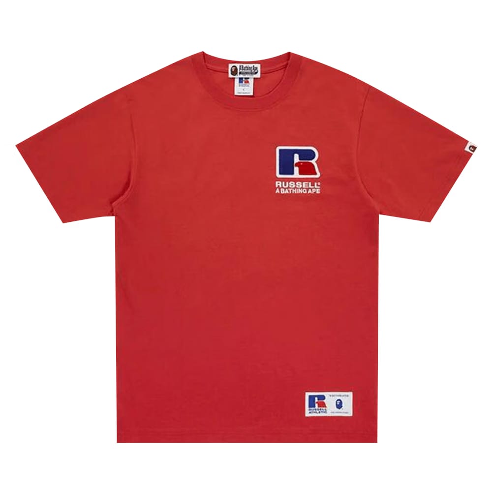 BAPE x Russell Athletic College T-Shirt Red