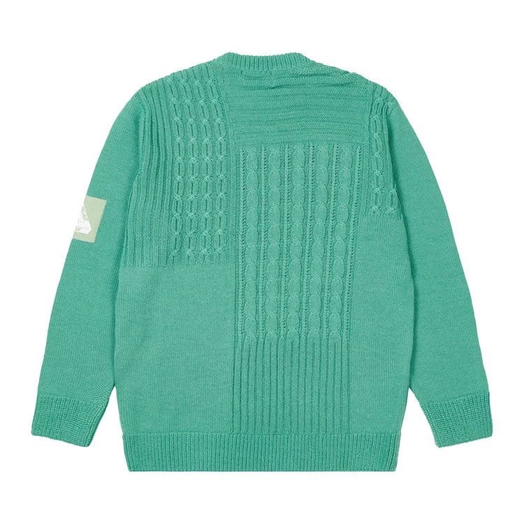 Palace Cable Patchwork Knit Mint