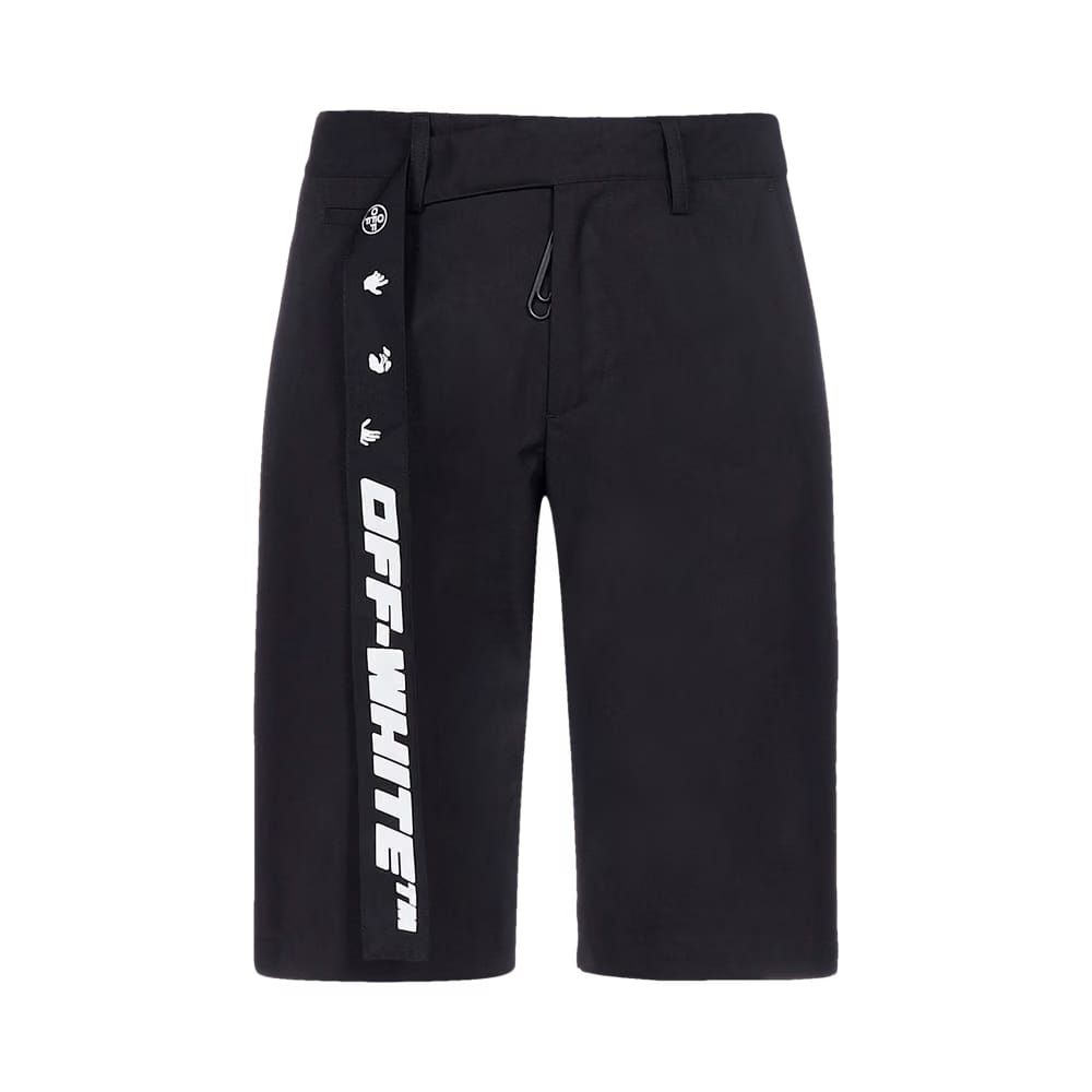 Off-White Industrial Belt Chino Shorts Black/White