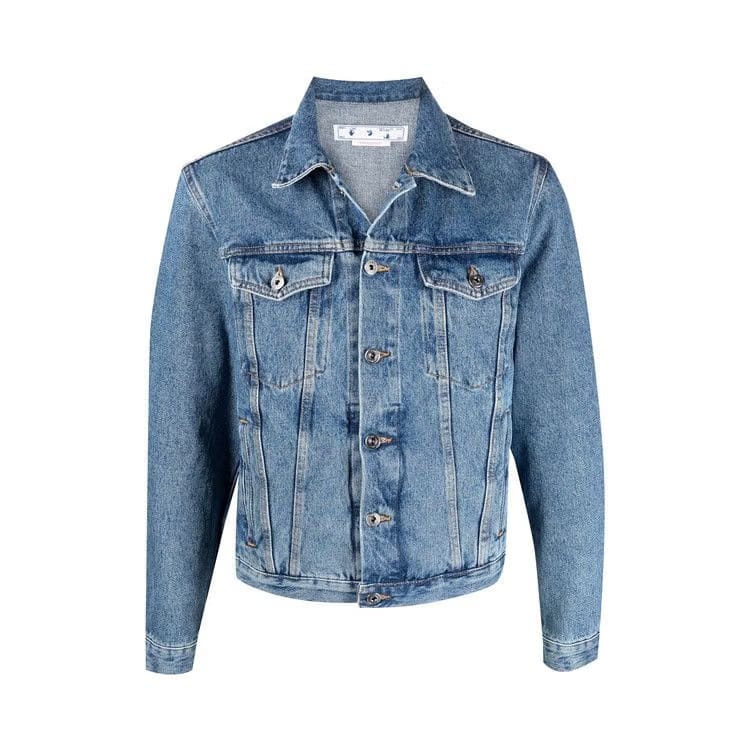 Off-White Indust Slim Denim Jacket Medium Blue