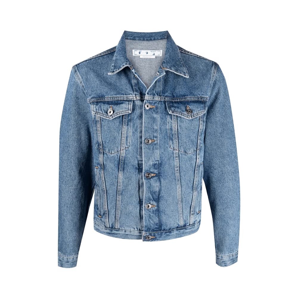 Off-White Indust Slim Denim Jacket Medium Blue