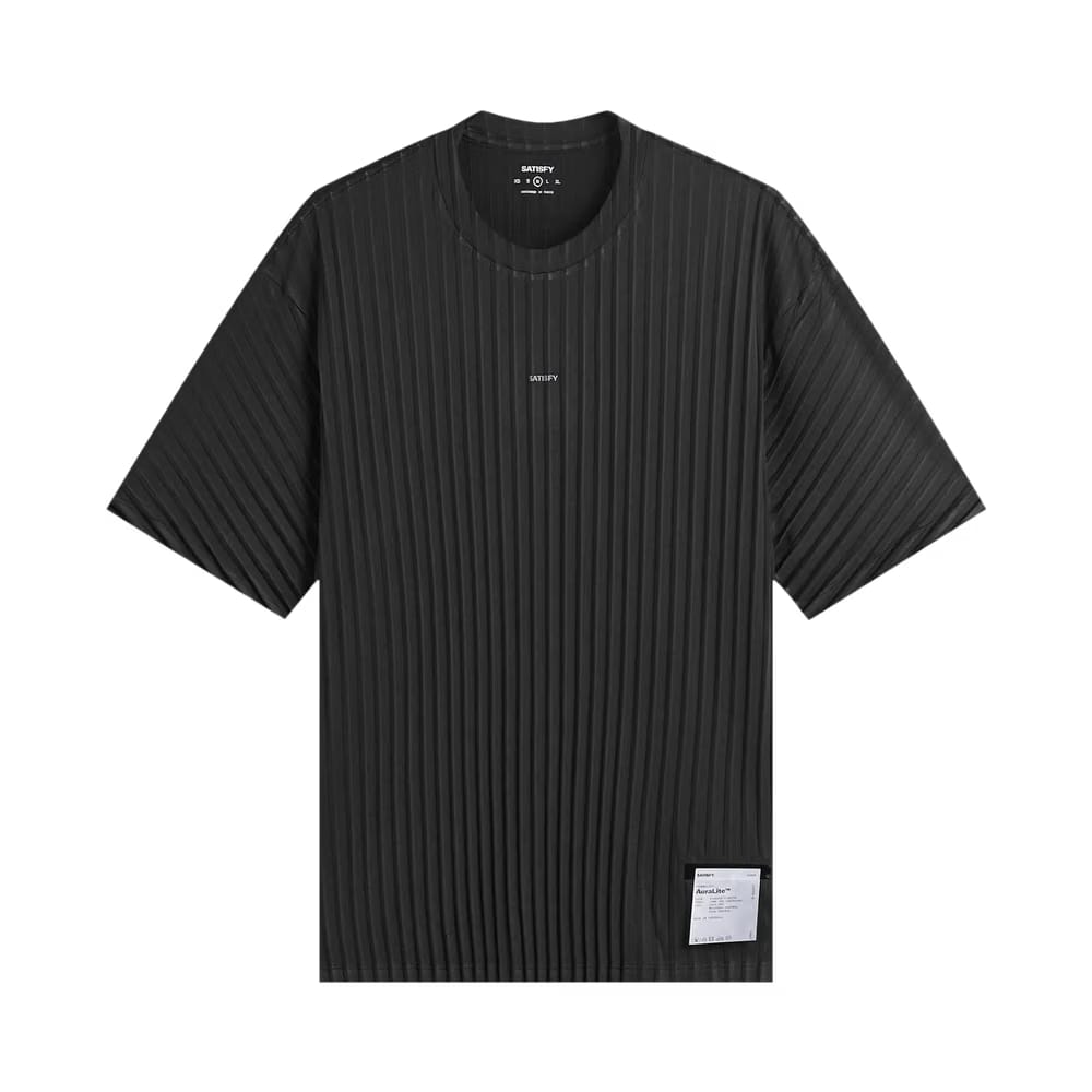 SATISFY AuraLite Pleated T-Shirt Black