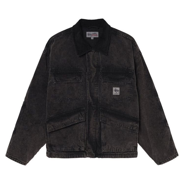 Stussy Washed Canvas Shop Jacket Black
