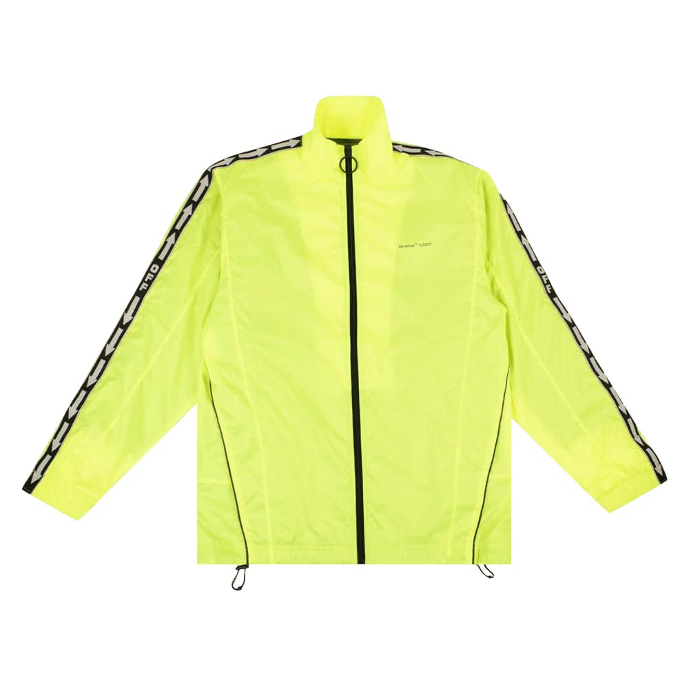 Off-White Neon Taped Track Jacket Neon Yellow