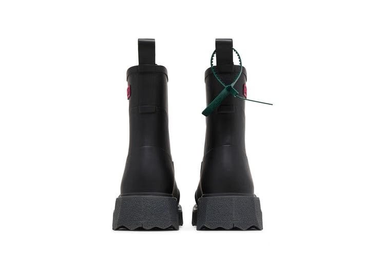 Off-White Rain Boot Black Fuchsia