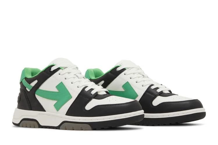 OFF-WHITE Out Of Office OOO Low Tops Black Green