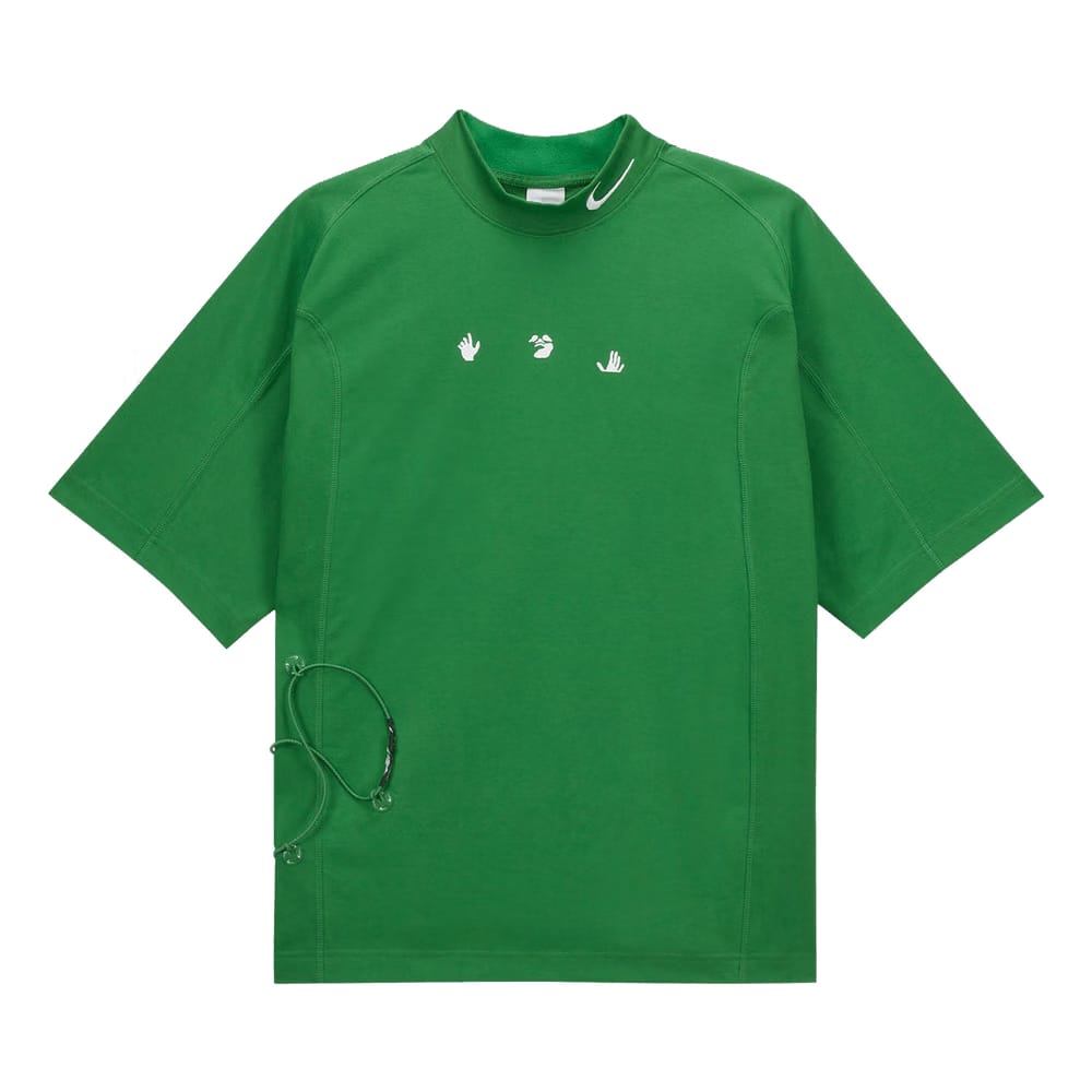 Nike x Off-White Shorts-Sleeve Top Kelly Green/White