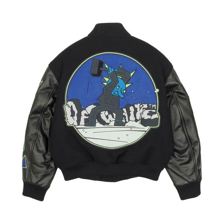 Off-White Hammer Leather Over Bomber Black/Blue