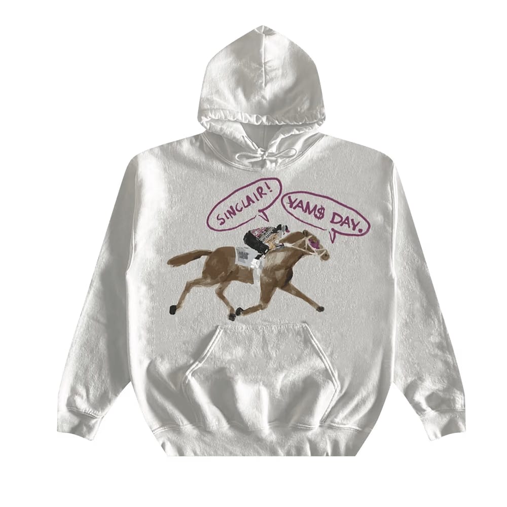 Sinclair x Yams Day 2021 Long Beach Horse Hoodie White