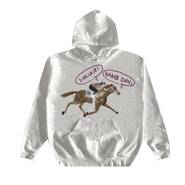 Sinclair x Yams Day 2021 Long Beach Horse Hoodie White