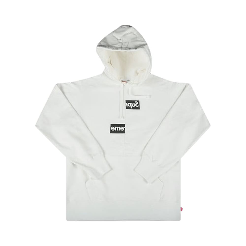 Supreme x Comme des Garçons Shirt Split Box Logo Hoodie White