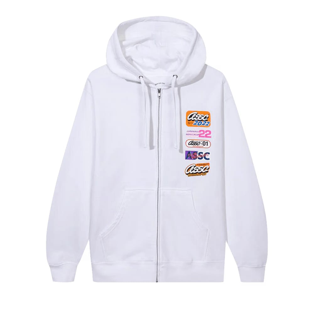 Anti Social Social Club Hot Nights Zip Hoodie White