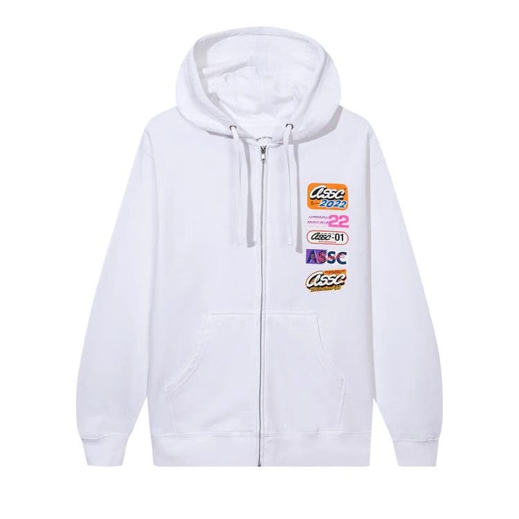 Anti Social Social Club Hot Nights Zip Hoodie White