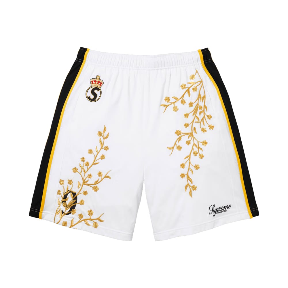 Supreme Floral Soccer Shorts White