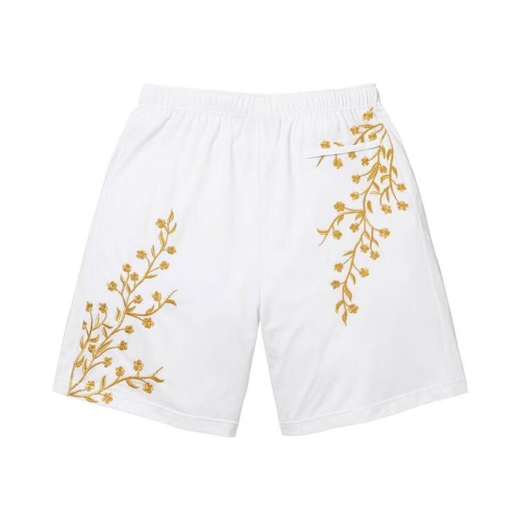 Supreme Floral Soccer Shorts White
