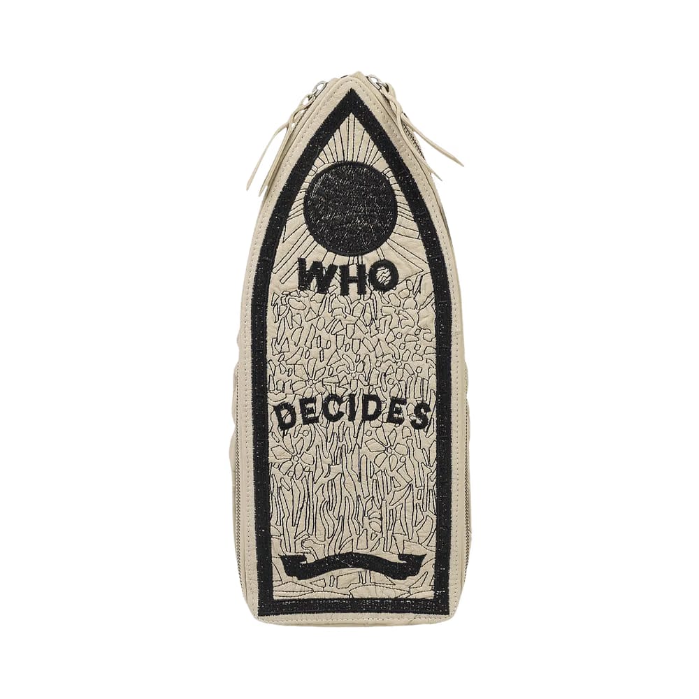 Who Decides War Embroidered Crossbody Bag Off-White