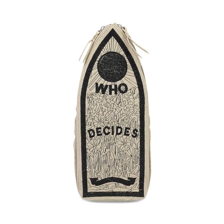 Who Decides War Embroidered Crossbody Bag Off-White