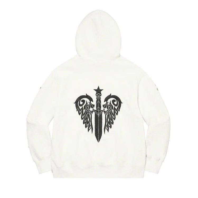 Supreme x The Great China Wall Sword Hoodie White