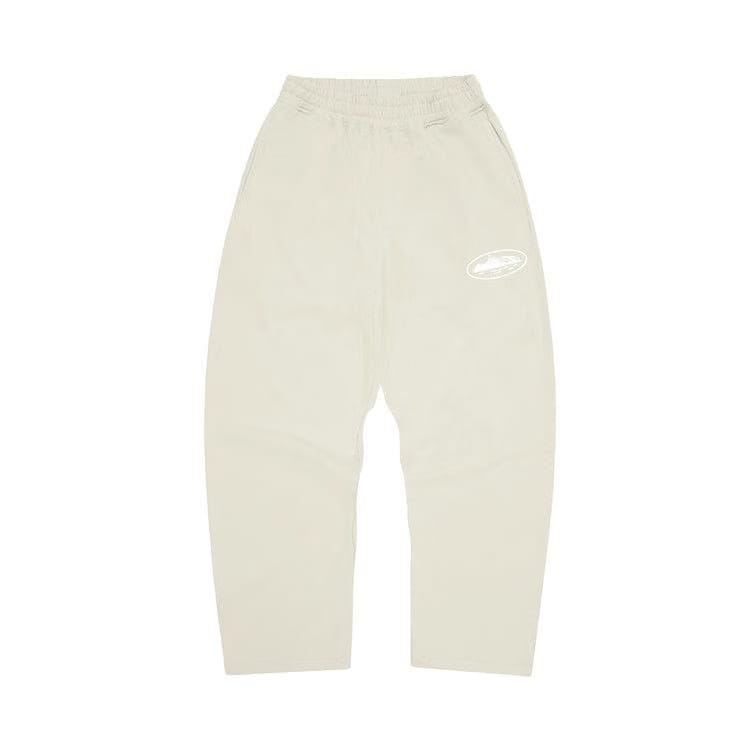 Corteiz Island Puff Print Open Hem Sweatpant Off White