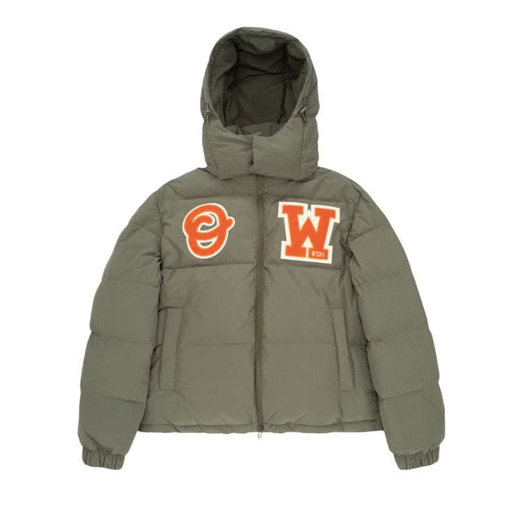 Off-White OW Patch Puffer Army Green/Orange