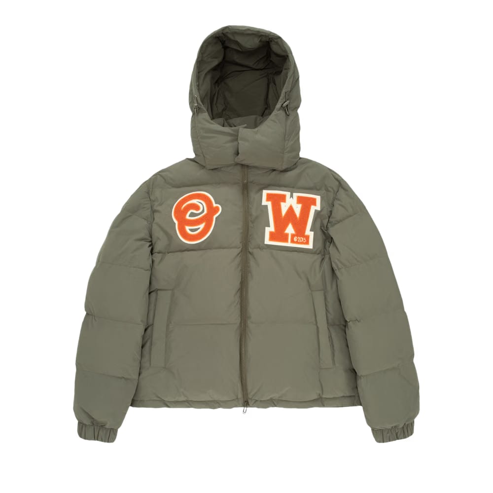 Off-White OW Patch Puffer Army Green/Orange