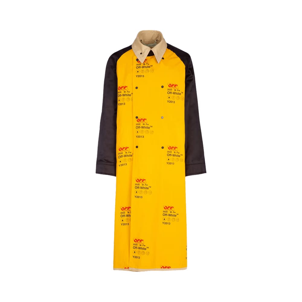 Off-White Industrial Oversized Trench Coat Yellow