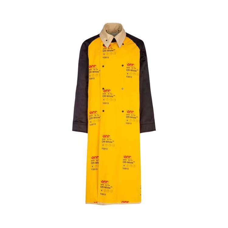 Off-White Industrial Oversized Trench Coat Yellow