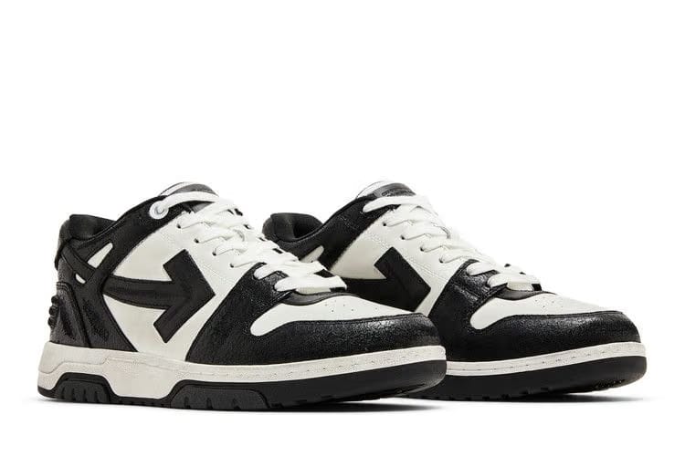 Off-White Out of Office Black White Distressed