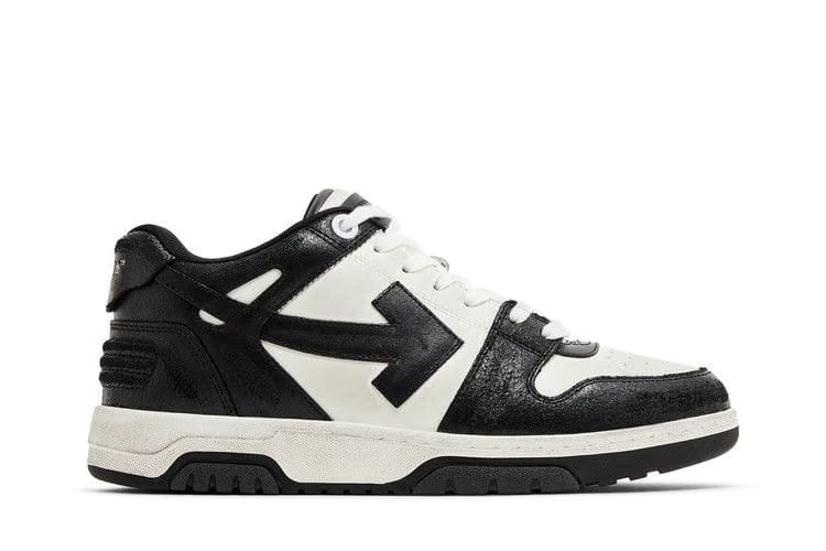 Off-White Out of Office Black White Distressed