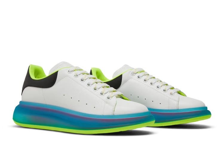 Alexander McQueen Oversized Sneaker Transparent Sole - White Iridescent