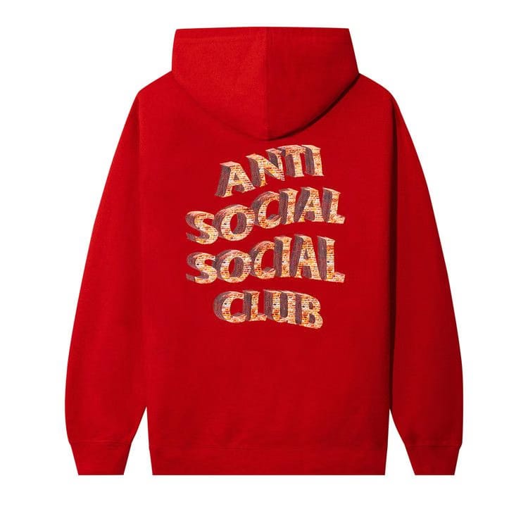 Anti Social Social Club White Picket Fence Hoodie Red
