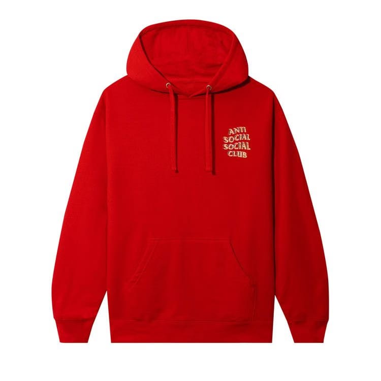Anti Social Social Club White Picket Fence Hoodie Red