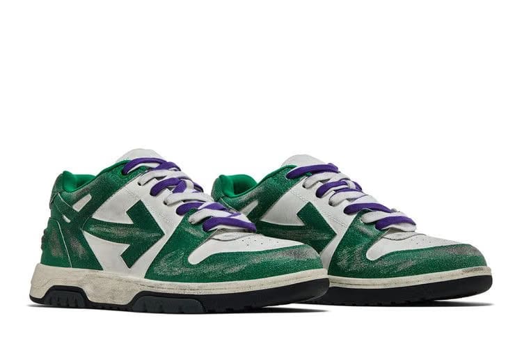 Off-White Out of Office Vintage Leather White Green