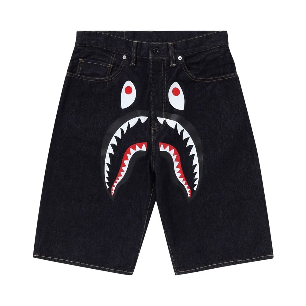 BAPE Shark Denim Shorts Navy/Indigo