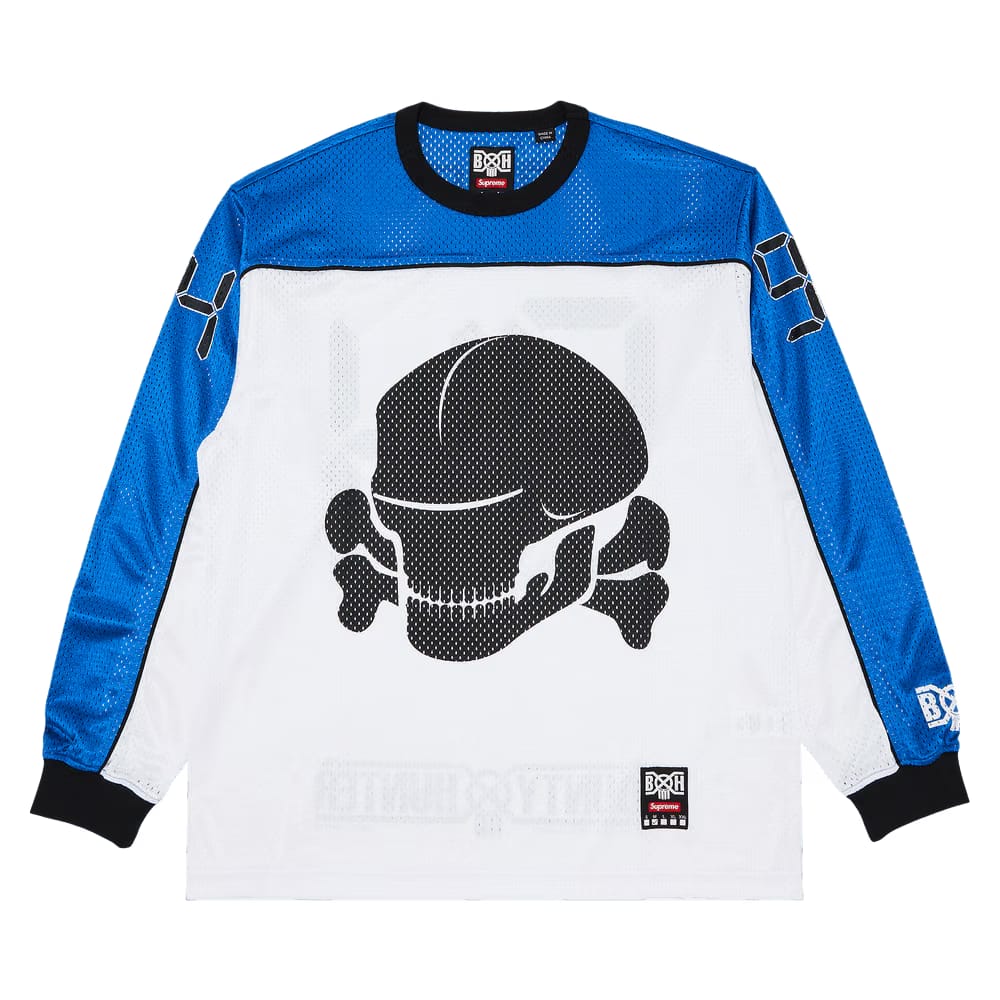 Supreme x Bounty Hunter Mesh Moto Jersey White