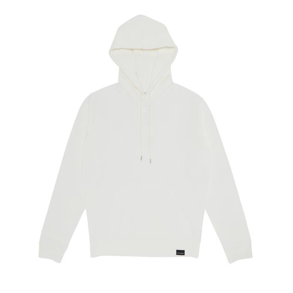 Courrèges Fleece Hoodie Hoodie Heritage White