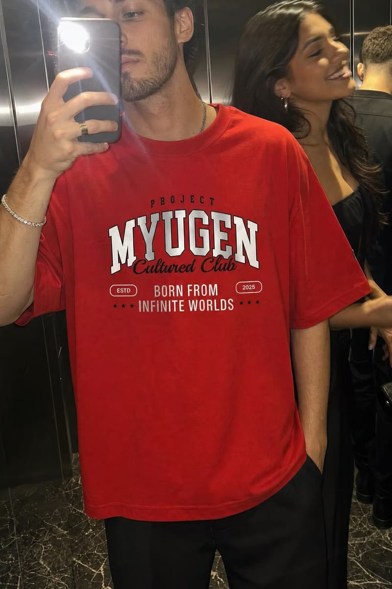 Myugen Cultured Club Oversized T-Shirt Red