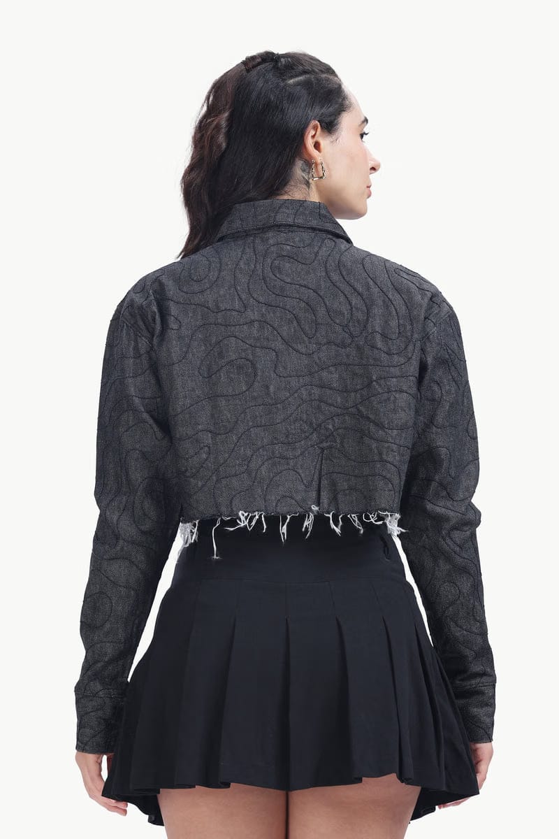 CROPPED THREAD THEORY JACKET