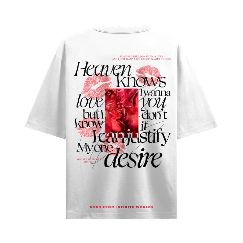 Myugen Desires Justify Oversized T-Shirt White