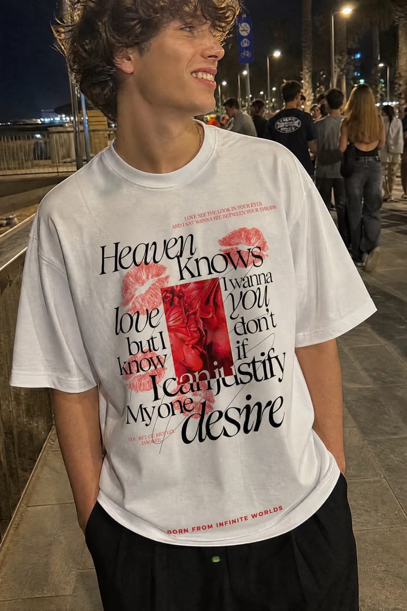 Myugen Desires Justify Oversized T-Shirt White