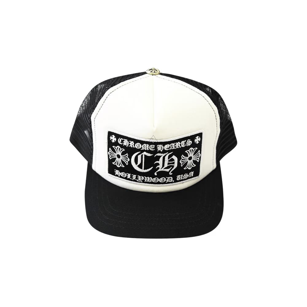 Chrome Hearts Ch Hollywood Trucker Hat Black/White