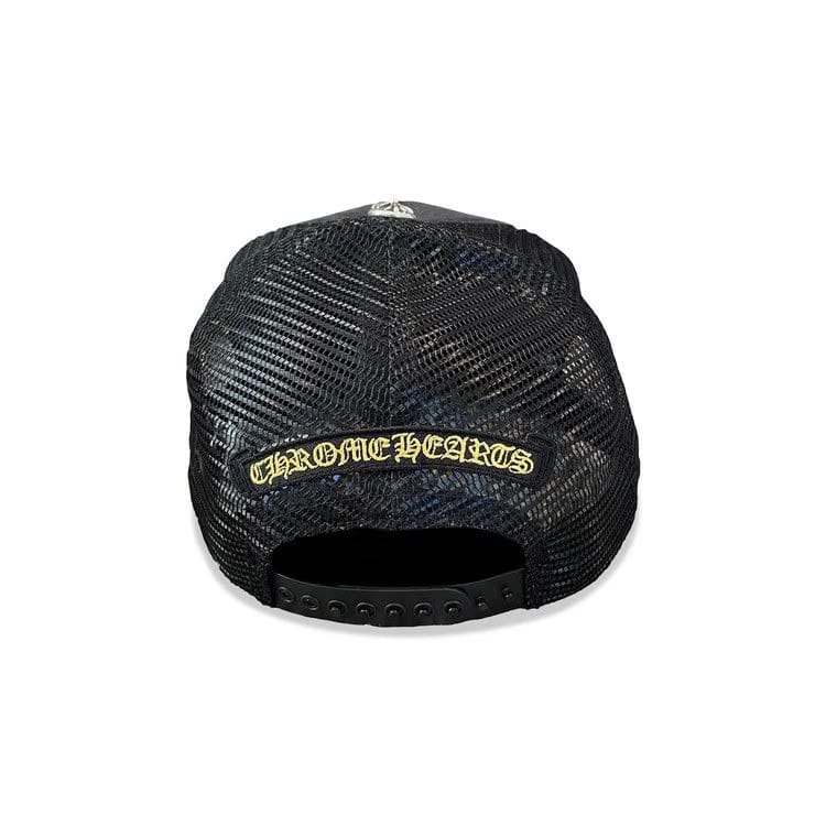 Chrome Hearts Hollywood Corduroy Trucker Hat Black/Gold