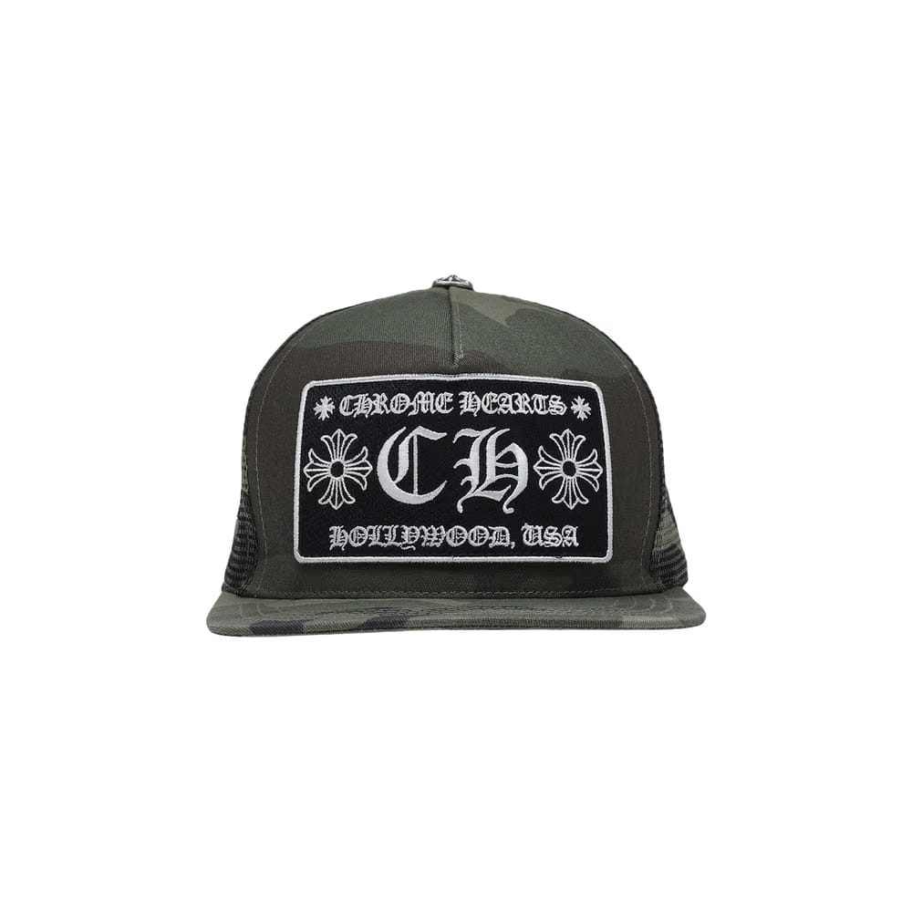 Chrome Hearts Hollywood Trucker Hat Green Camo