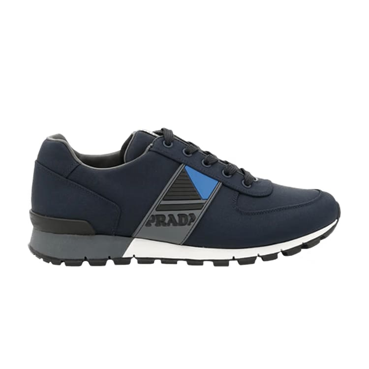 Prada Technical Fabric Logo Sneakers Blue