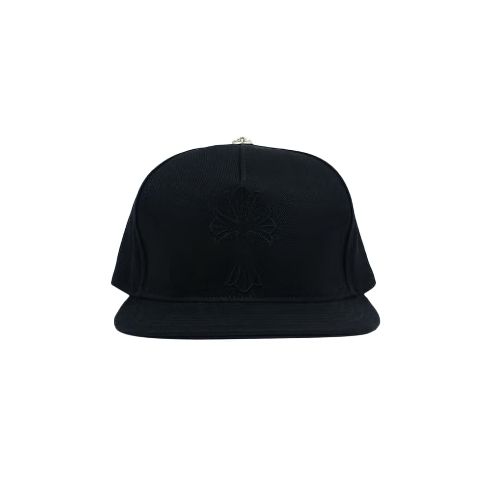 Chrome Hearts Cross Waxed Denim Snapback Black