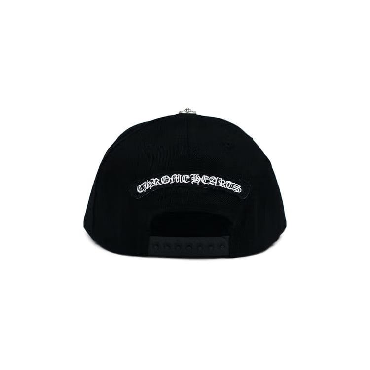 Chrome Hearts Cross Waxed Denim Snapback Black