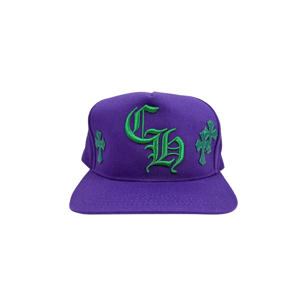 Chrome Hearts Cross Patch Trucker Hat Purple/Green
