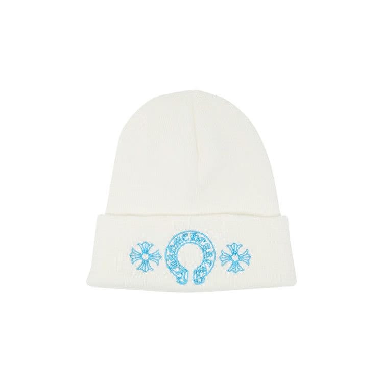 Chrome Hearts Miami Exclusive Horseshoe Beanie White/Blue
