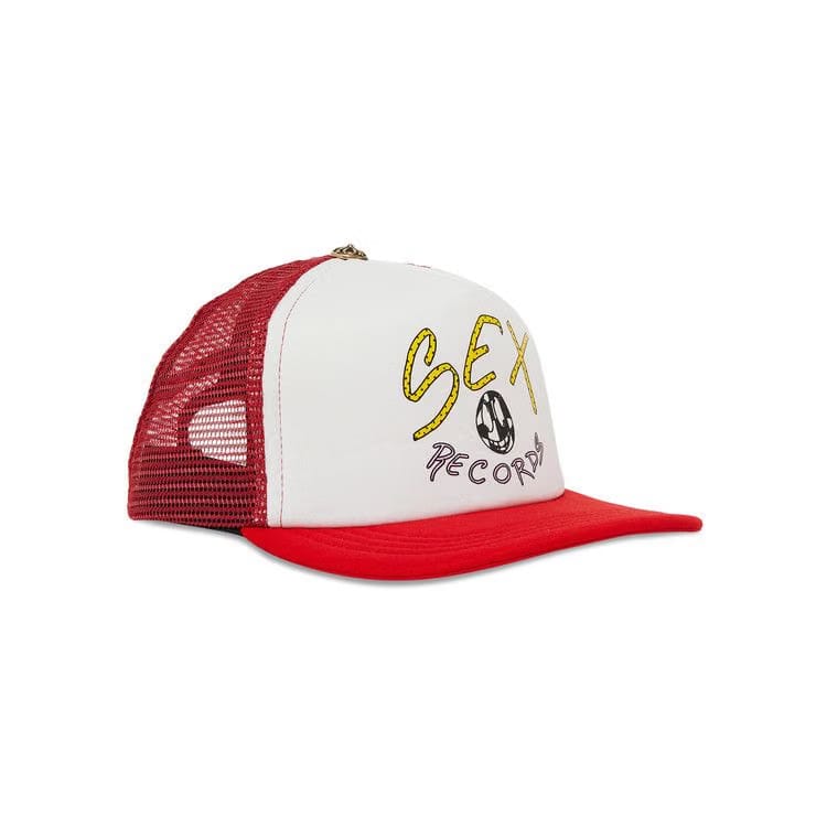 Chrome Hearts Sex Records Trucker Hat White/Red